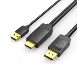 Cable HDMI a DP   Macho/ Macho  1.5M / Negro  ABJBG  Vention