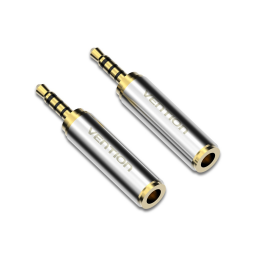 Adaptador a Audio 3.5 mm a 2.5 mm   Hembra/Macho / Plateado  VAB-S02-2  Vention