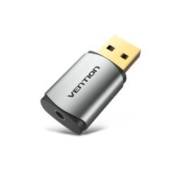 Tarjeta de Sonido USB Externa (OMTP-CTIA) / Gris   CDLH0  Vention