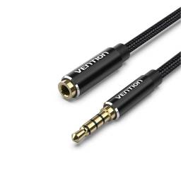 Cable de Audio 3.5mm TRRS a 3.5 mm   Macho/Hembra / 2M / Negro  BHCBH  Vention