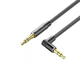 Cable de Audio 3.5 mm   90� / Macho/Macho / 1.5M / Gris  BAZBG  Vention