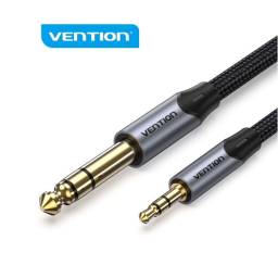 Cable de Audio 3.5 mm TRS a 6.35 mm   Macho/Macho / 1.5M / Gris  BAUHG  Vention