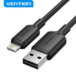 Cable USB-A a Lightning   2.4A  1M  Negro  LAMBF  Vention