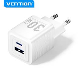 Cargador de Pared USB-C + USB-A GaN   30W/30W / Blanco  FEQW0-EU  Vention