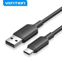 Cable USB-A 2.0 a USB-C   Macho/Macho / 60W / 3A / 1M  Negro  CTQBF  Vention