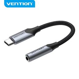 Adaptador de Audio USB-C a 3.5mm   Macho/Hembra / 0.1M / Gris  BGJHA  Vention