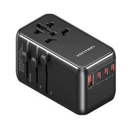 Cargador de Viaje Universal 4 USB A+C+C+C GaN   18W/20W/100W/100W / Negro  FJGB0  Vention