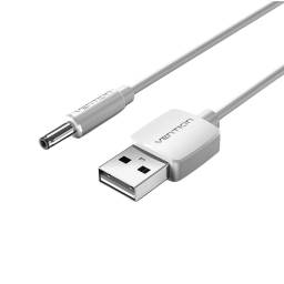 Cable DC Power USB-A a 3.5 mm x 1.35 mm   5V / 1M / Blanco  CEXWF  Vention